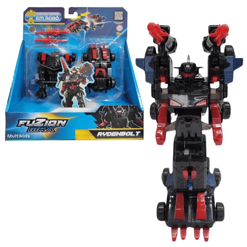 ミニカー No Prado No Life 78 Carro Robô Fuzion Max Rydenbolt Transformável Multikids - Robô